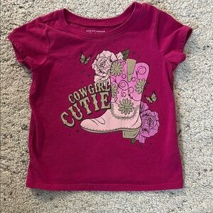 The Children's Place Pink Short Sleeve Tee with Western Graphic Size 2T